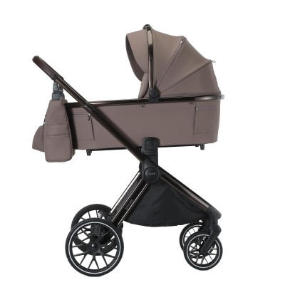Adamex Spark - дитяча коляска 2в1, люлька складається, телескопічна ручка для батьків  • 11 Chocolate Fango