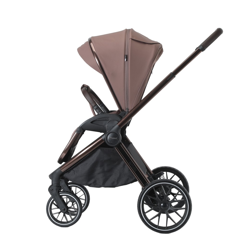 Adamex Spark - дитяча коляска 2в1, люлька складається, телескопічна ручка для батьків  • 12 Chocolate Truffle