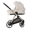 Adamex Sigma Natura - дитяча коляска 2в1, панорамна вентиляція в люльці, сонцезахисна бленда у комплекті, телескопічна ручка • Vanilla
