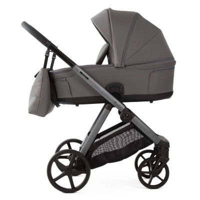 Adamex Sigma Natura - дитяча коляска 2в1, панорамна вентиляція в люльці, сонцезахисна бленда у комплекті, телескопічна ручка • Stone