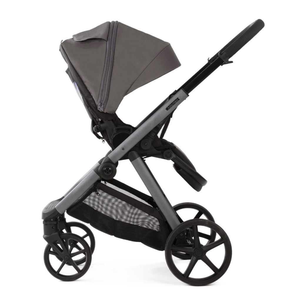 Adamex Sigma Natura - дитяча коляска 2в1, панорамна вентиляція в люльці, сонцезахисна бленда у комплекті, телескопічна ручка • Stone