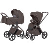 Carrello Vector CRL-6552 - lekki wózek dziecięcy 2w1 z regulacją wysokości gondoli i siedziska spacerówki • Merino Beige