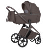 Carrello Vector CRL-6552 - lekki wózek dziecięcy 2w1 z regulacją wysokości gondoli i siedziska spacerówki • Merino Beige