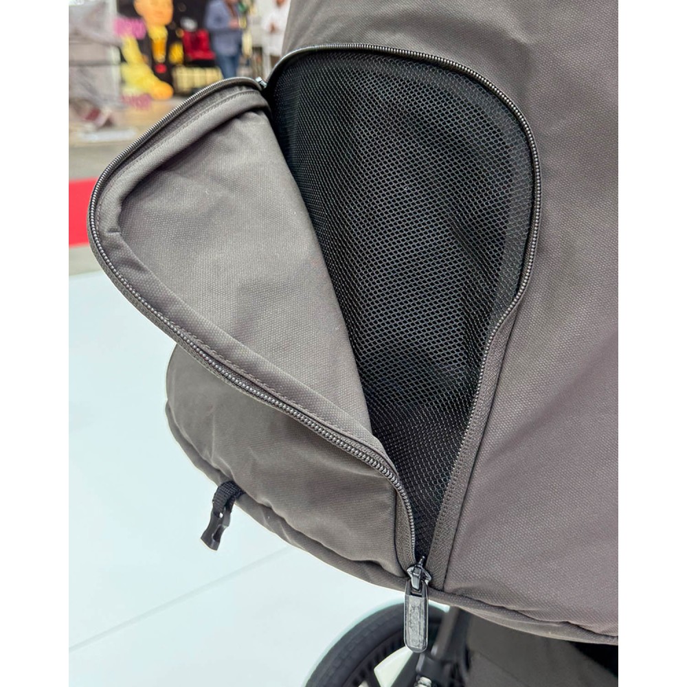 Carrello Bravo Lite Deluxe CRL-5529 - wózek spacerowy całoroczny, spacerówka z dużymi kołami, z lampką LED, teleskopowa regulacja rączki, łatwe składanie • County Green