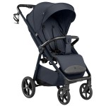 Carrello Bravo Lite Deluxe CRL-5529 - wózek spacerowy całoroczny, spacerówka z dużymi kołami, z lampką LED, teleskopowa regulacja rączki, łatwe składanie • Midnight Blue