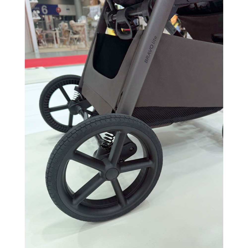 Carrello Bravo Lite Deluxe CRL-5529 - прогулянкова коляска з підсвіткою, всесезонний візок, телескопічне регулювання ручки, великі колеса, захист від сповзання, зручно складається • Midnight Blue
