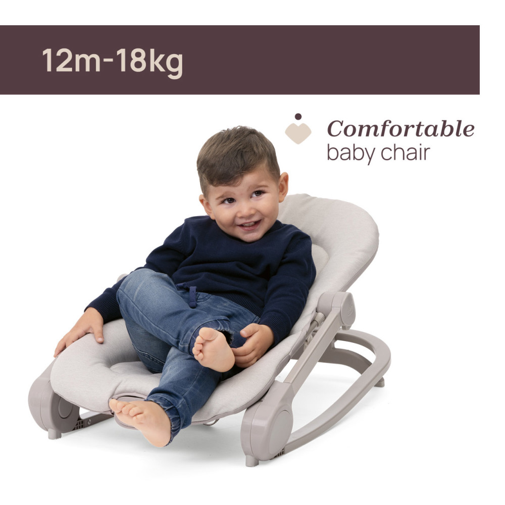 Chicco Mia - leżaczek dla niemowląt, bujaczek (0-18 kg) • Fossil