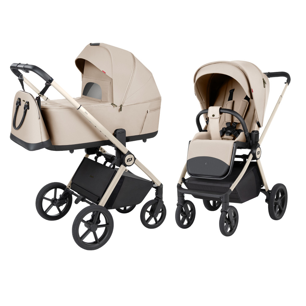 Carrello Ultra F - wózek uniwersalny 2w1 ze składaną gondolą • Polar Beige