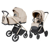 Carrello Ultra F CRL-6557 - wózek uniwersalny 2w1 ze składaną gondolą • Polar Beige