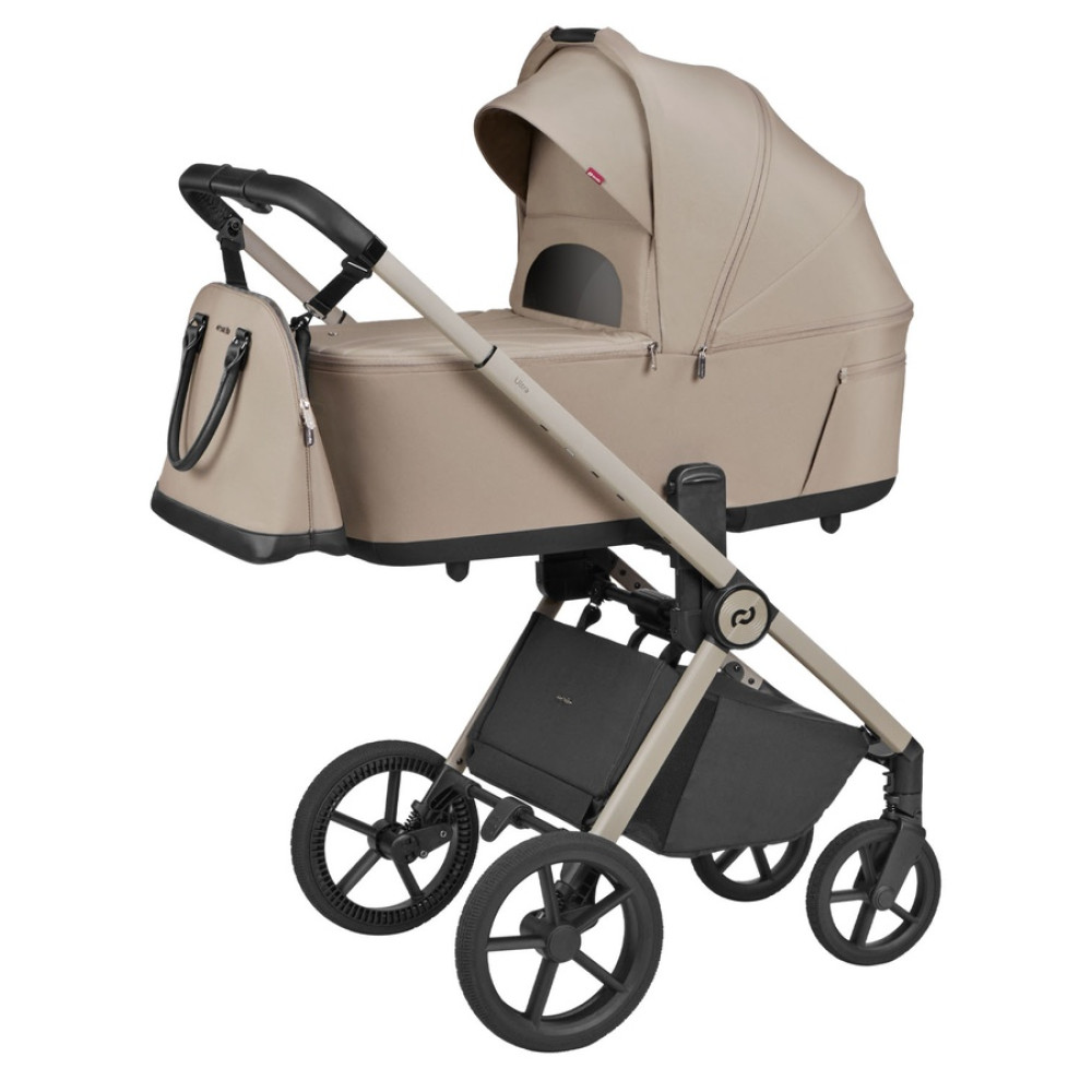 Carrello Ultra F CRL-6557 - дитяча коляска 2в1 зі складною люлькою • Vintage Beige