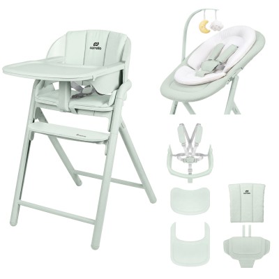 Carrello Tenero CRL-9507 - krzesełko do karmienia 3w1, leżaczek • Elysium Green