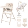 Carrello Tenero CRL-9507 - krzesełko do karmienia 3w1, leżaczek • Olympus Biege
