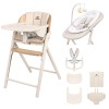 Carrello Tenero CRL-9507 - krzesełko do karmienia 3w1, leżaczek • Olympus Biege Wooden