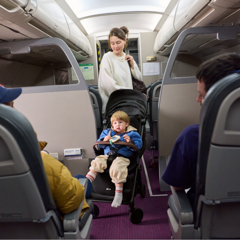 Anex Air-Q - легка дитяча коляска 2в1, компактний візок для подорожей, люлька складається разом із рамою до розміру ручної поклажі • Muna