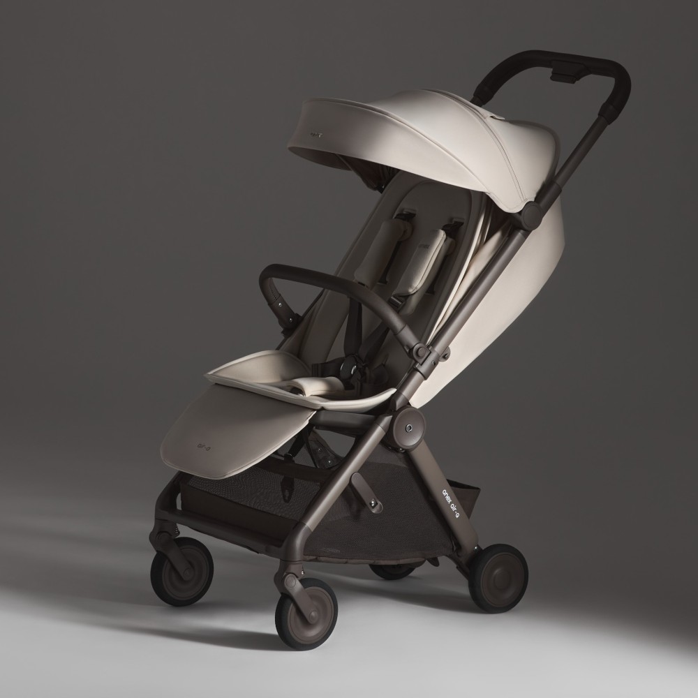 Anex Air-Q - легка дитяча коляска 2в1, компактний візок для подорожей, люлька складається разом із рамою до розміру ручної поклажі • Vanille