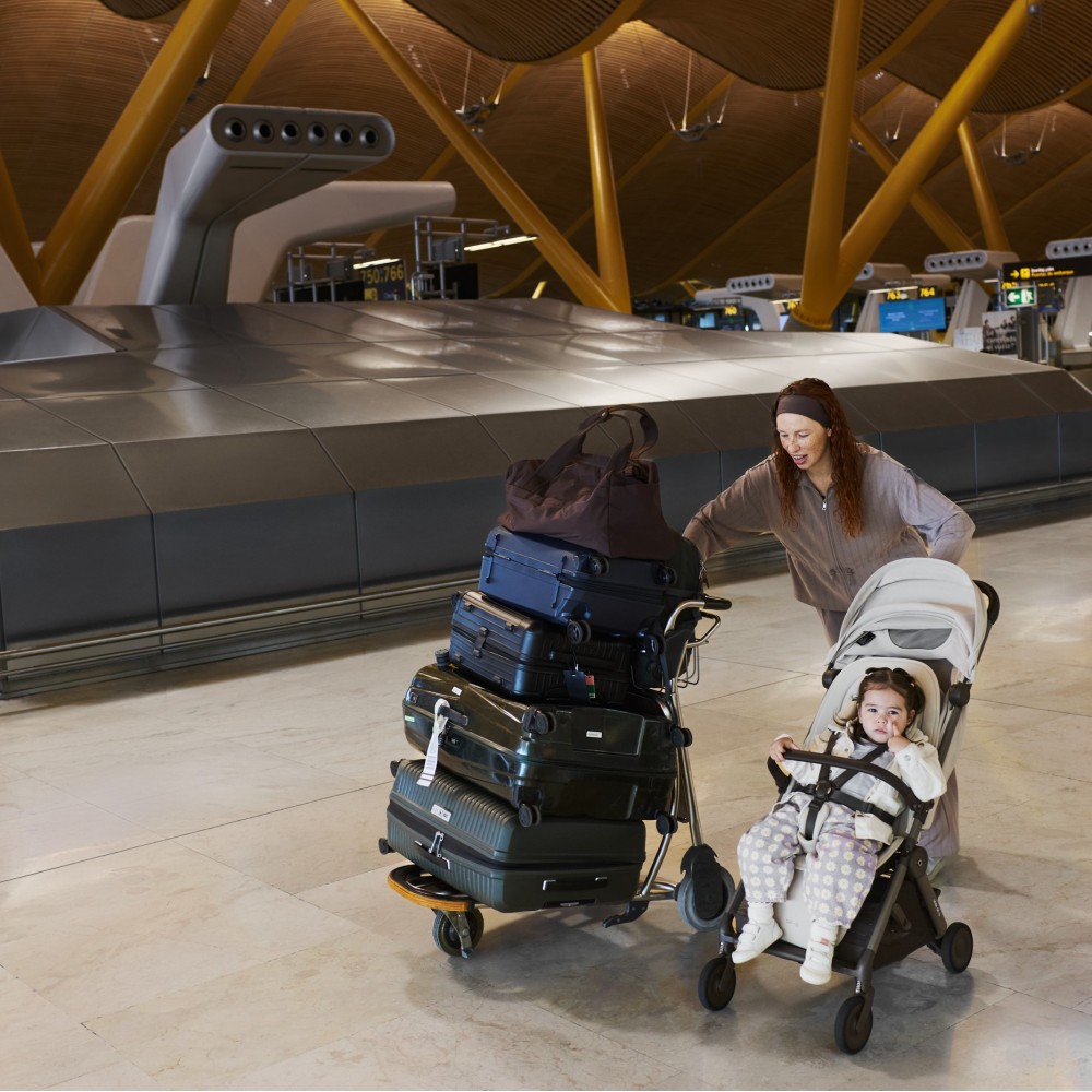 Anex Air-Q - легка дитяча коляска 2в1, компактний візок для подорожей, люлька складається разом із рамою до розміру ручної поклажі • Vanille