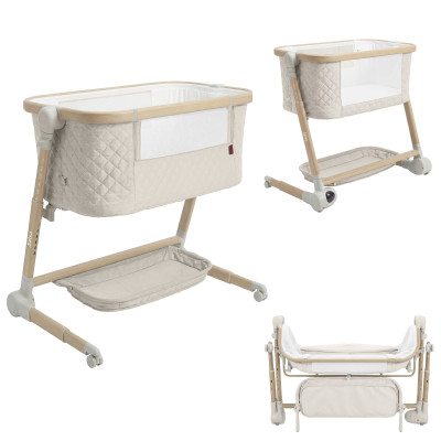 Carrello Salsa CRL-16507 - łóżeczko dostawne z elektronicznym systemem kołysania • Cremio Beige