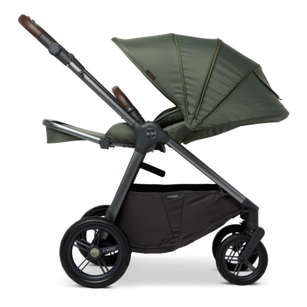 Mast M5x - дитяча коляска 2в1 з великими колесами • Green Mast M5x - дитяча коляска 2в1 з великими колесами • Green