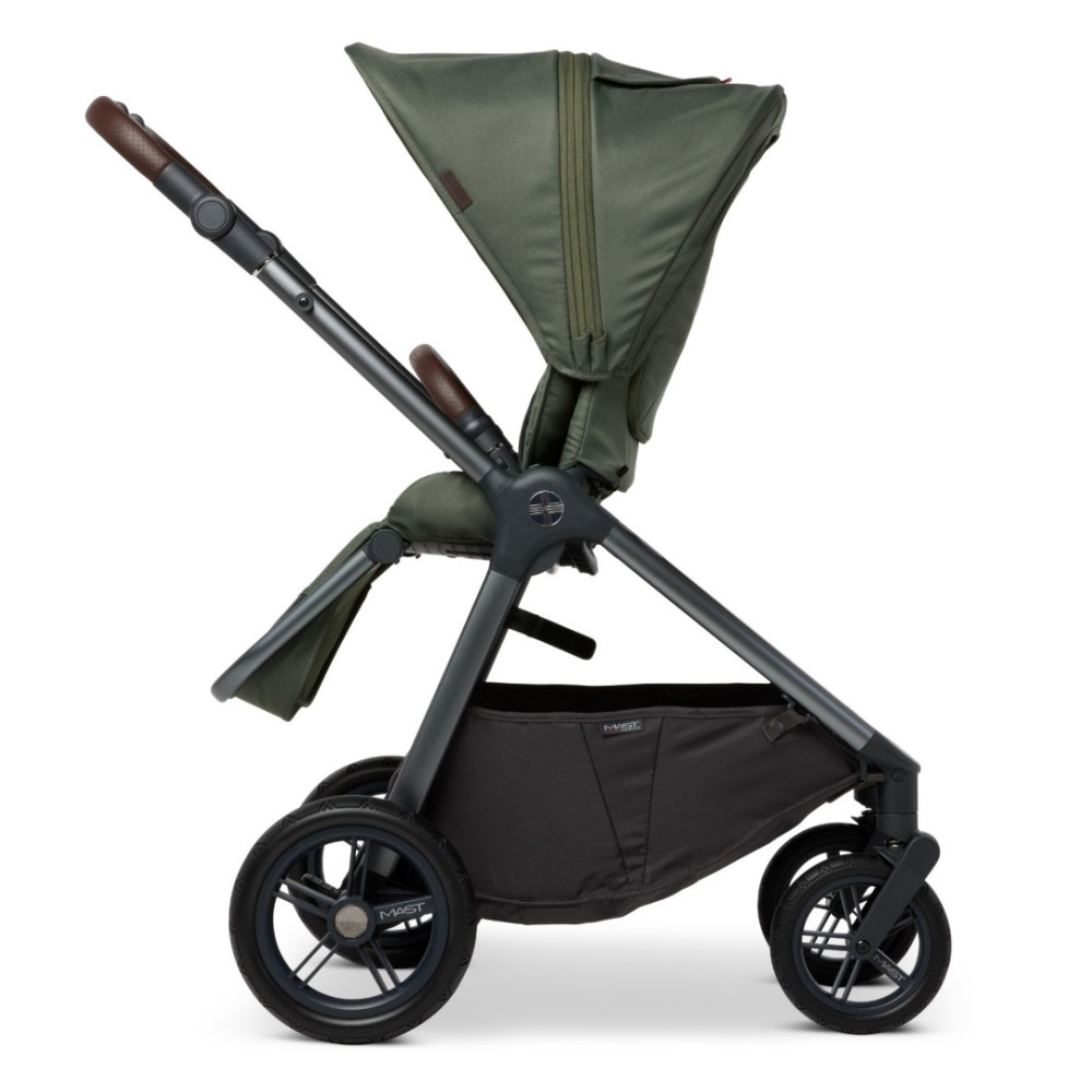 Mast M5x - дитяча коляска 2в1 з великими колесами • Green Mast M5x - дитяча коляска 2в1 з великими колесами • Green