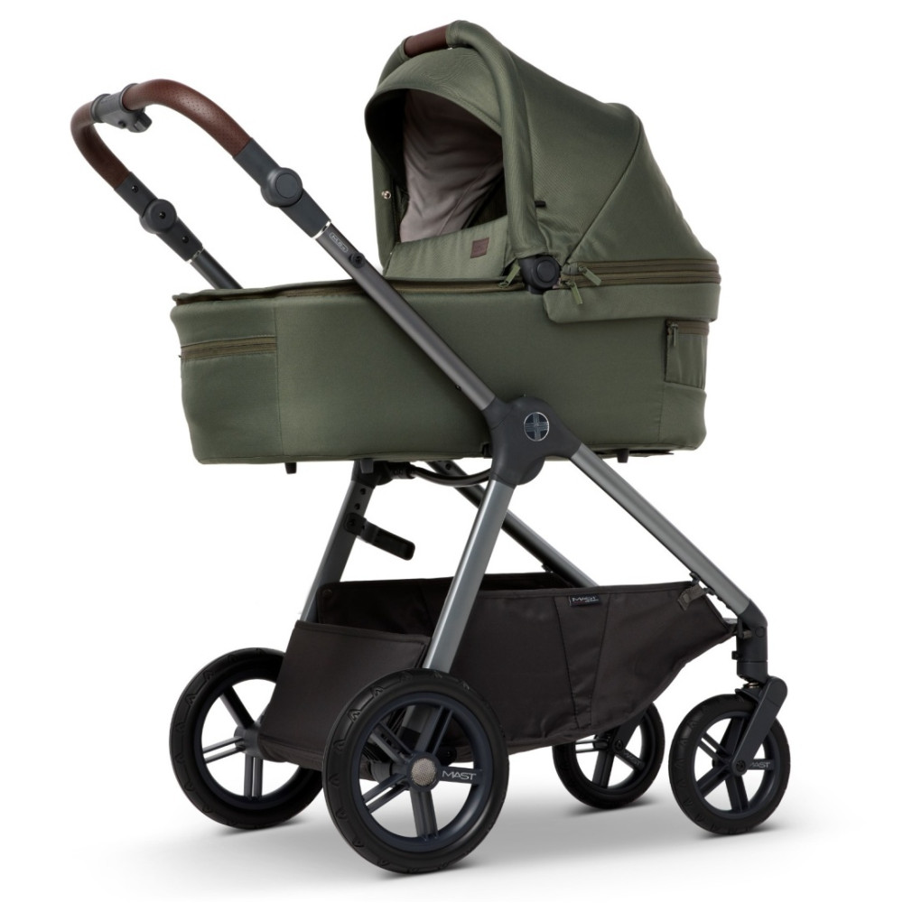 Mast M5x - дитяча коляска 2в1 з великими колесами • Green Mast M5x - дитяча коляска 2в1 з великими колесами • Green