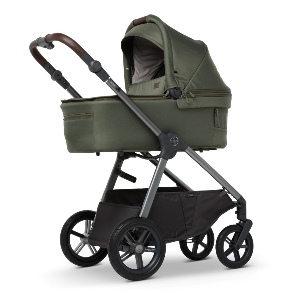Mast M5x - дитяча коляска 2в1 з великими колесами • Green Mast M5x - дитяча коляска 2в1 з великими колесами • Green