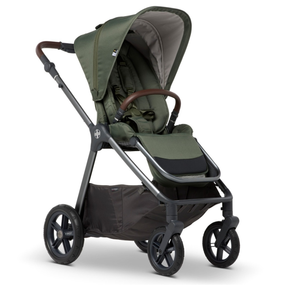 Mast M5x - дитяча коляска 2в1 з великими колесами • Green Mast M5x - дитяча коляска 2в1 з великими колесами • Green