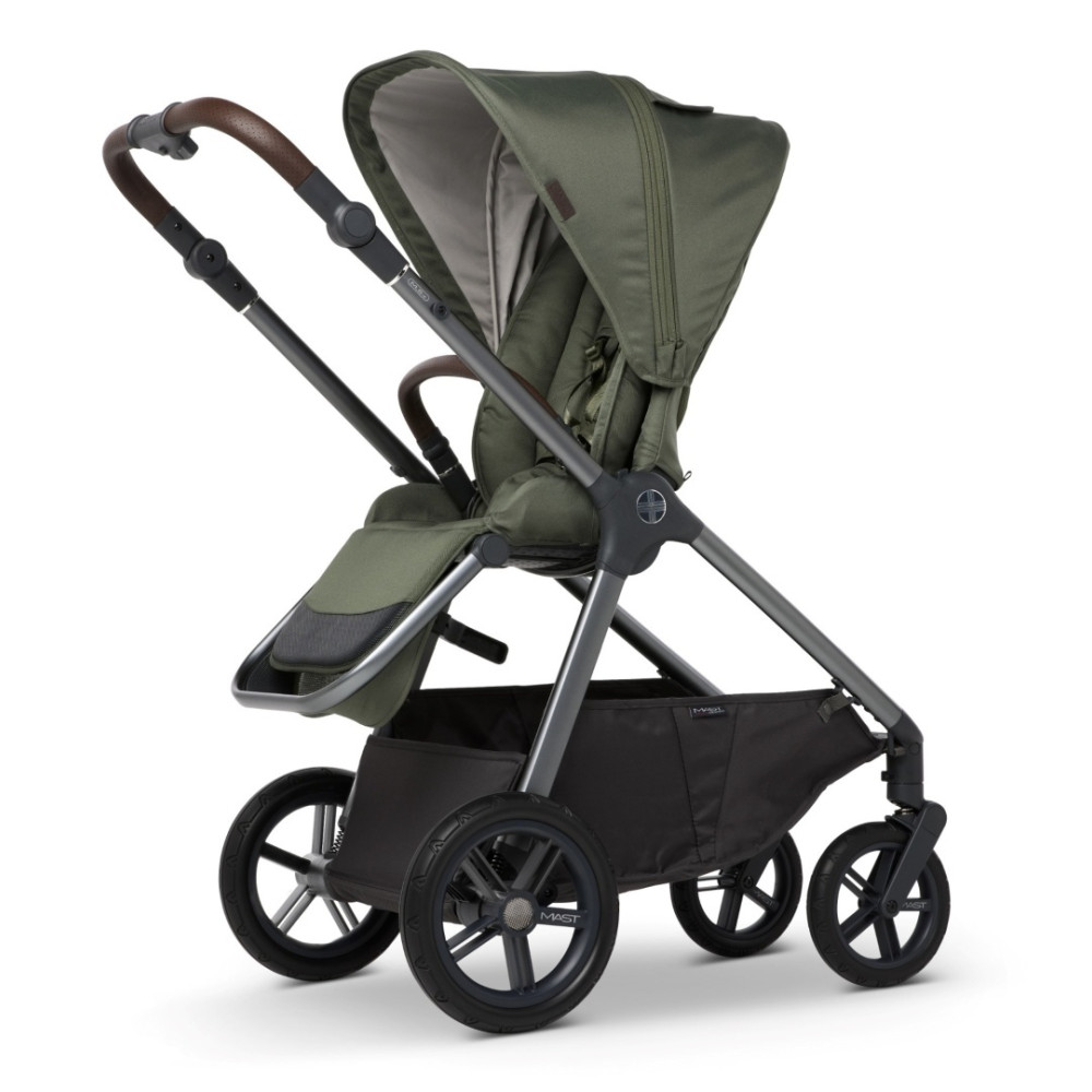 Mast M5x - дитяча коляска 2в1 з великими колесами • Green Mast M5x - дитяча коляска 2в1 з великими колесами • Green