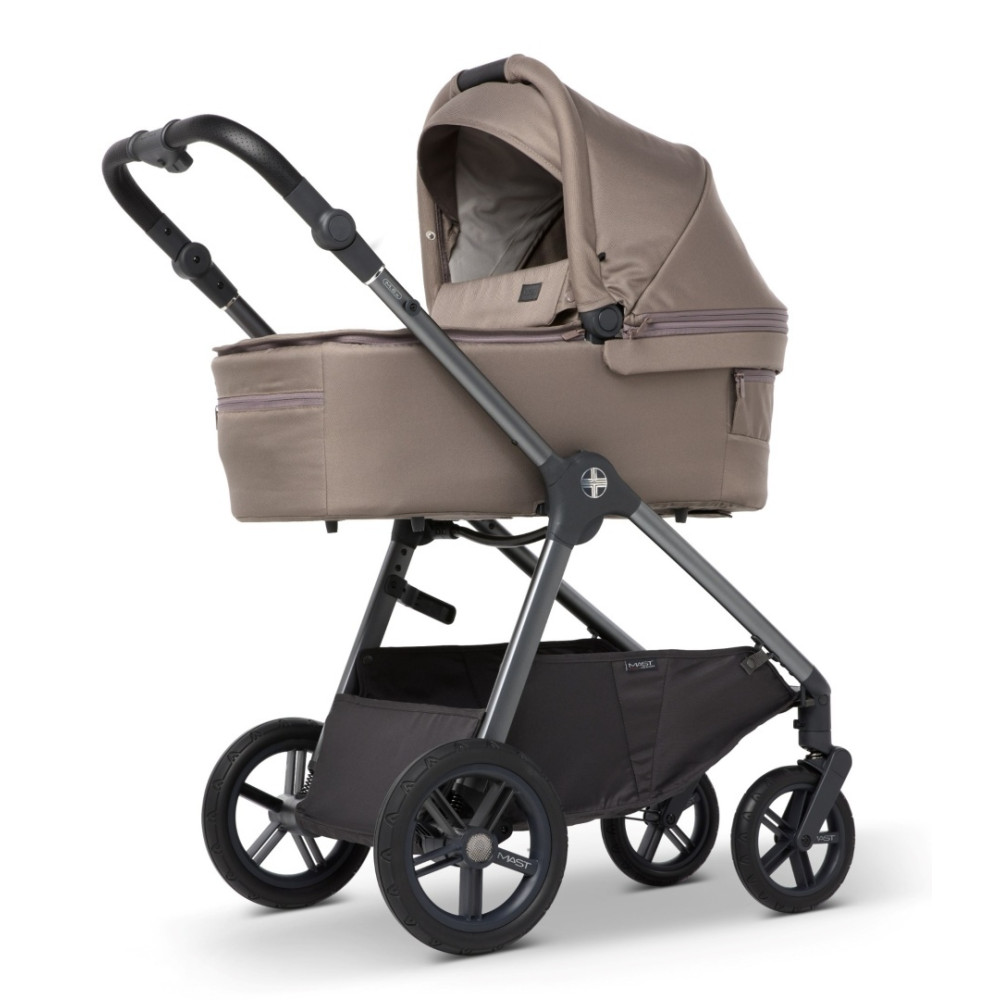 Mast M5x - wózek dziecięcy 2w1 z dużymi kołami • Taupe