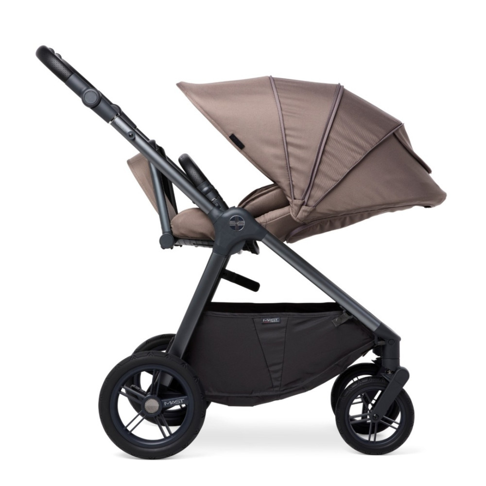 Mast M5x - wózek dziecięcy 2w1 z dużymi kołami • Taupe
