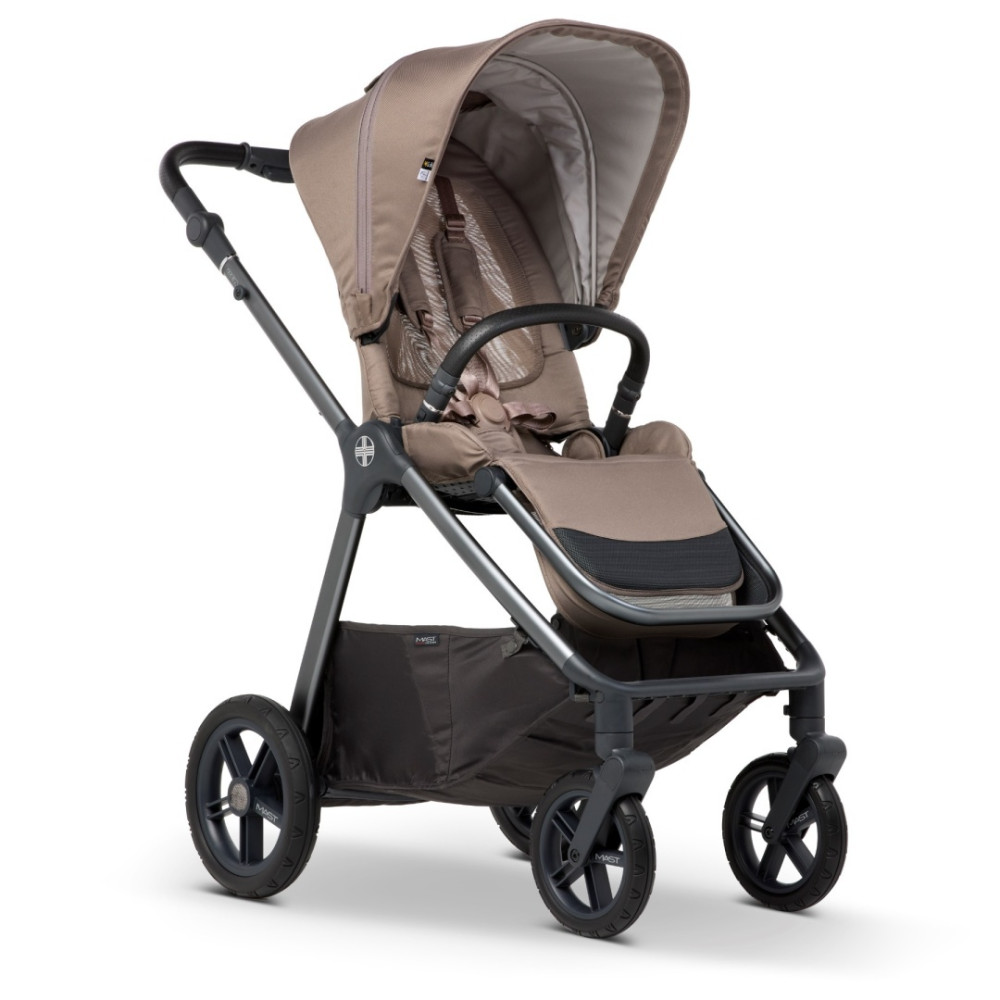 Mast M5x - wózek dziecięcy 2w1 z dużymi kołami • Taupe