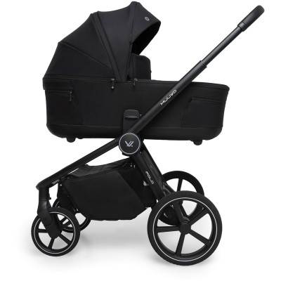 Muuvo Fold - wózek dziecięcy 2w1 z gondolą składaną razem ze stelażem • Black