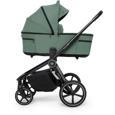 Muuvo Fold - wózek dziecięcy 2w1 z gondolą składaną razem ze stelażem • Pine Green