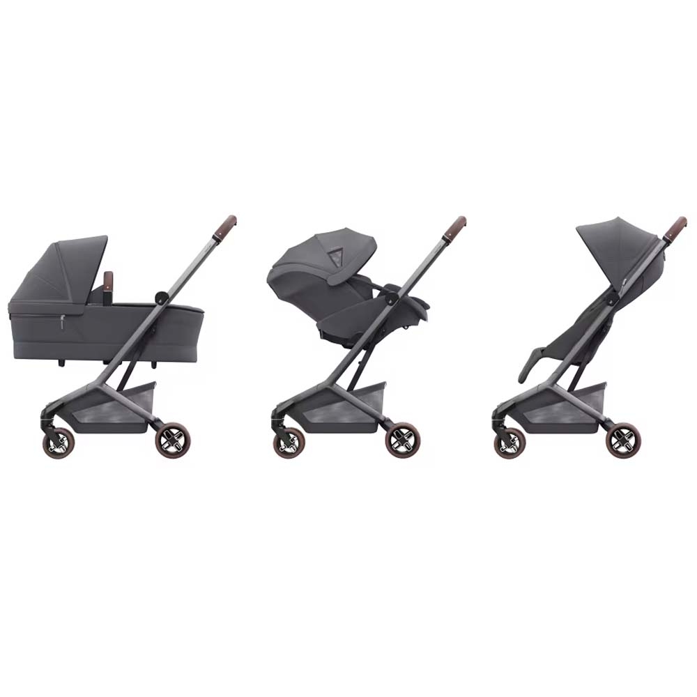 Maxi Cosi Fame Cabin - прогулянкова коляска преміум, візок з підсвічуванням, для подорожей, вбудований пауербанк • Moon Graphite