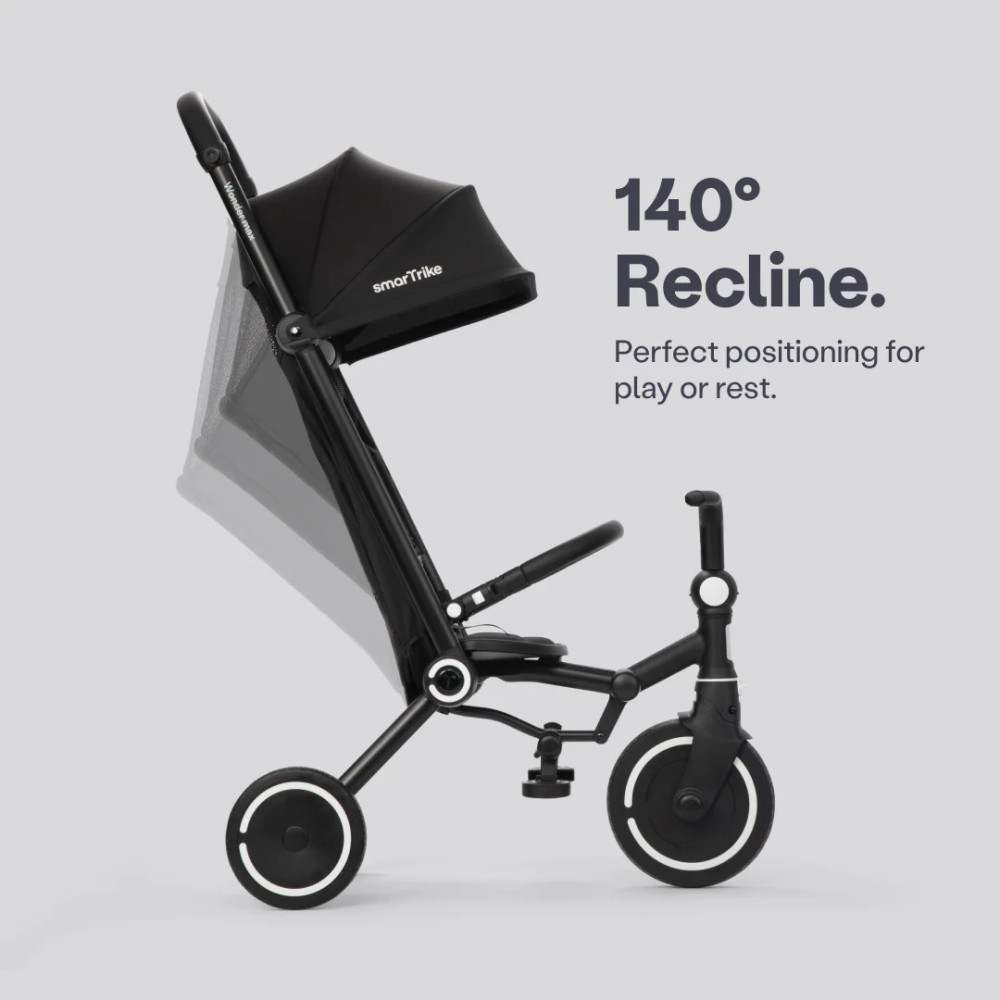 smarTrike Wonder MAX - rowerek z funkcją wózka, premium rowerek-wózek 3w1 • Czarny