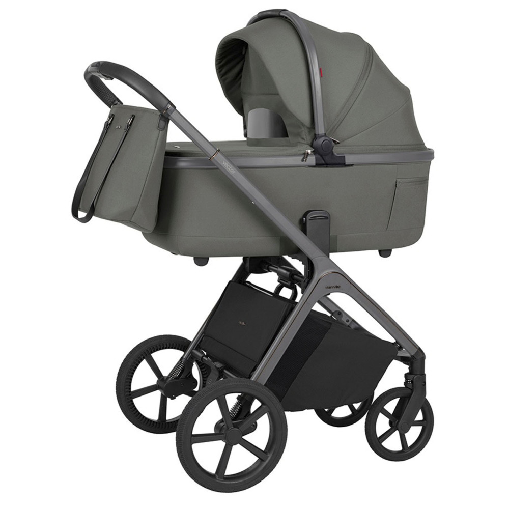 Carrello Vector F CRL-6700 - wózek uniwersalny 2w1 ze składaną gondolą • Calm Green