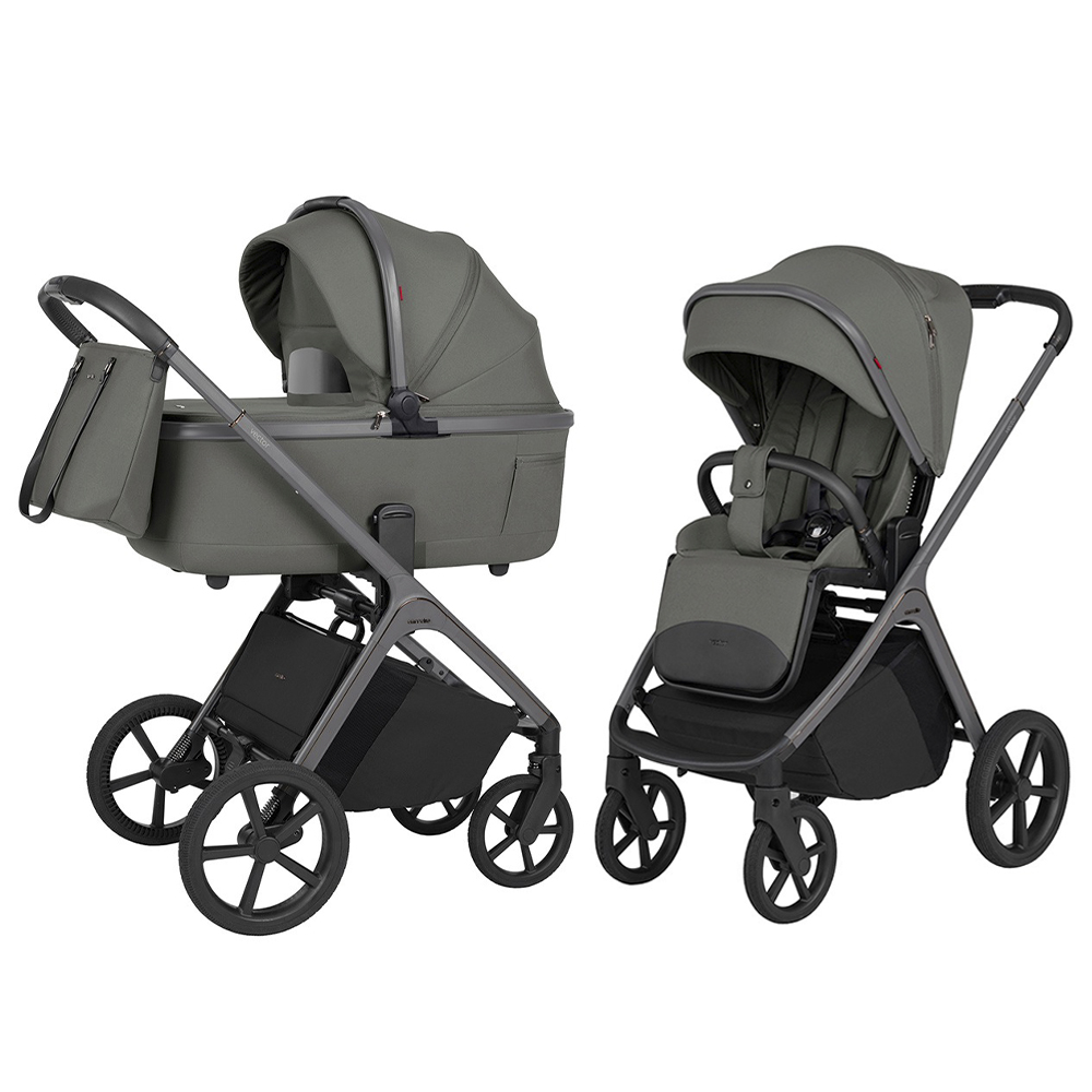 Carrello Vector F CRL-6700 - wózek uniwersalny 2w1 ze składaną gondolą • Calm Green