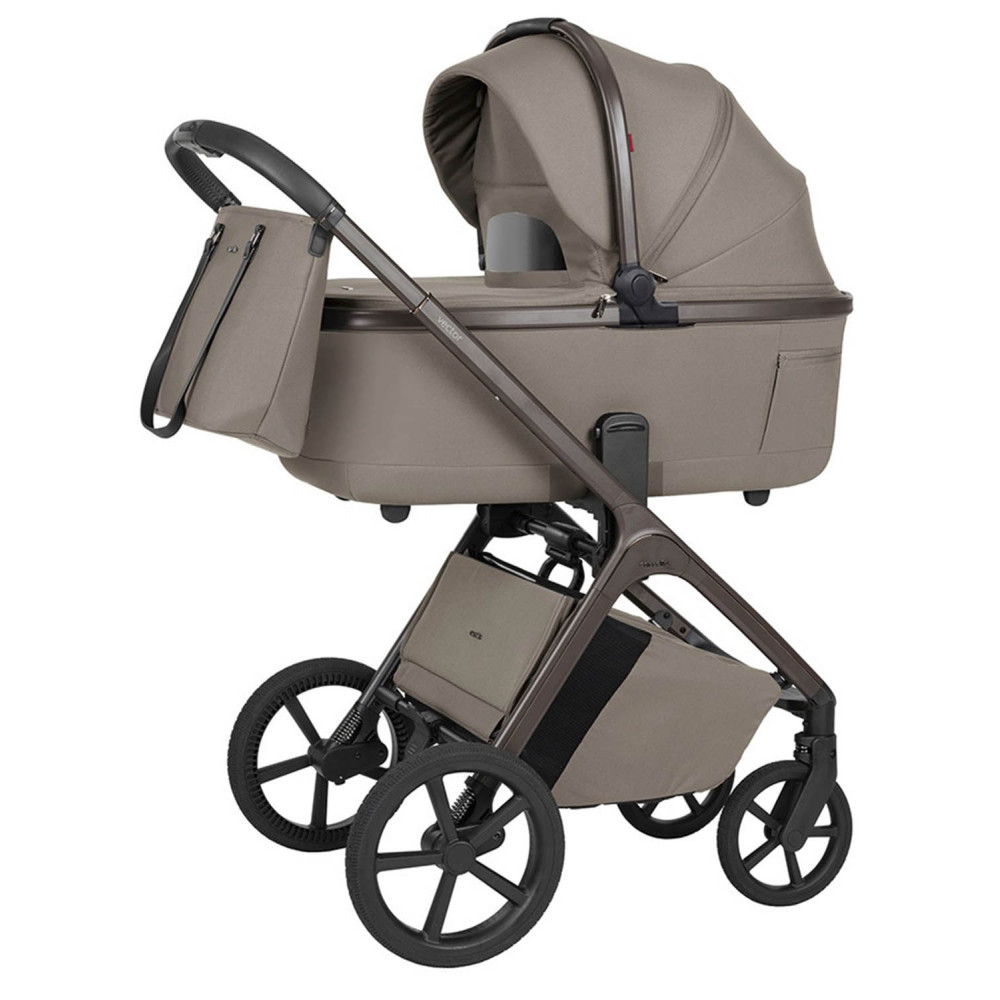 Carrello Vector F CRL-6700 - wózek uniwersalny 2w1 ze składaną gondolą • Flannel Beige