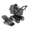 Bugaboo Donkey 6 Mono - premium wózek 2w1 na każdy teren, powiększony kosz do 15 kg, rozbudowa do wersji dla dwojga, obsługa jedną ręką • Moon Grey