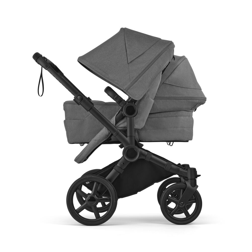 Bugaboo Donkey 6 Mono - premium wózek 2w1 na każdy teren, powiększony kosz do 15 kg, rozbudowa do wersji dla dwojga, obsługa jedną ręką • Moon Grey