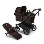 Bugaboo Donkey 6 Mono - premium wózek 2w1 na każdy teren, powiększony kosz do 15 kg, rozbudowa do wersji dla dwojga, obsługa jedną ręką • Cocoa Brown