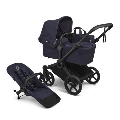 Bugaboo Donkey 6 Mono - premium wózek 2w1 na każdy teren, powiększony kosz do 15 kg, rozbudowa do wersji dla dwojga, obsługa jedną ręką • Deep Indigo