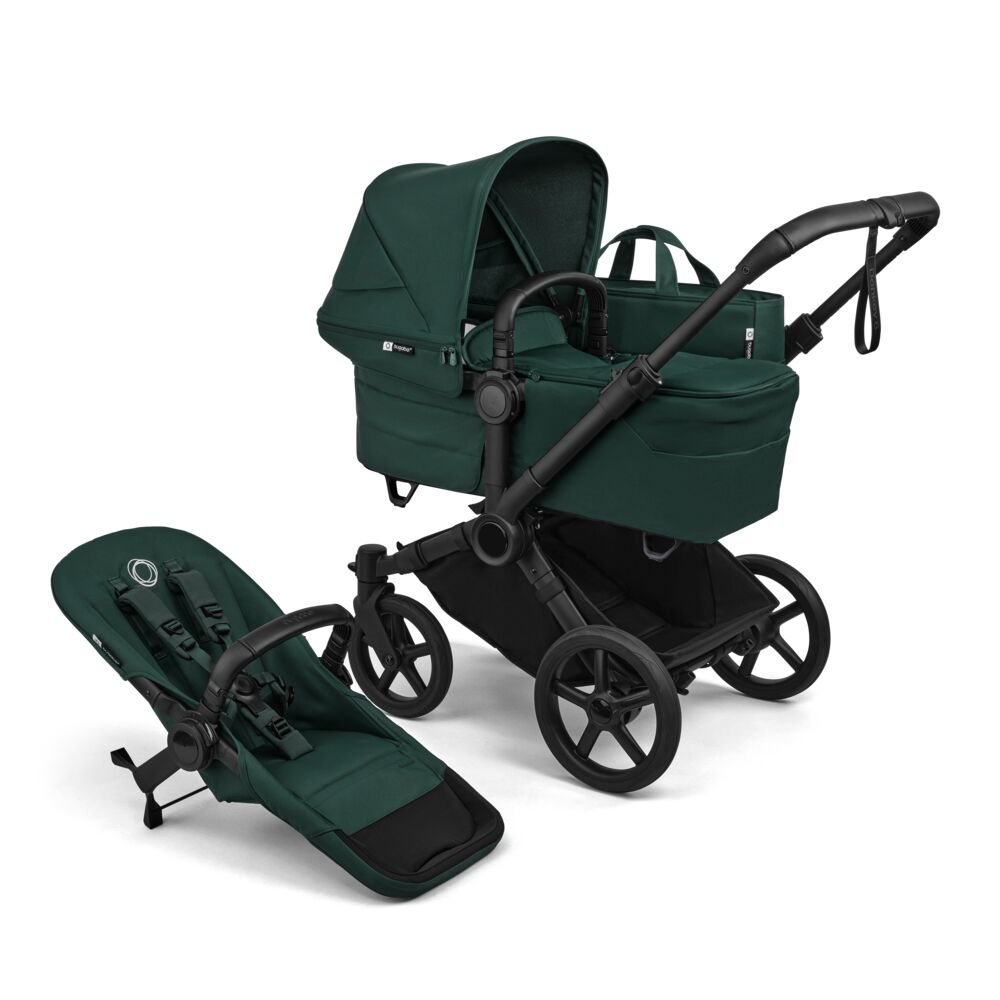 Bugaboo Donkey 6 Mono - premium wózek 2w1 na każdy teren, powiększony kosz do 15 kg, rozbudowa do wersji dla dwojga, obsługa jedną ręką • Fern Green