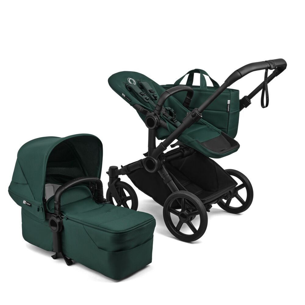 Bugaboo Donkey 6 Mono - premium wózek 2w1 na każdy teren, powiększony kosz do 15 kg, rozbudowa do wersji dla dwojga, obsługa jedną ręką • Fern Green