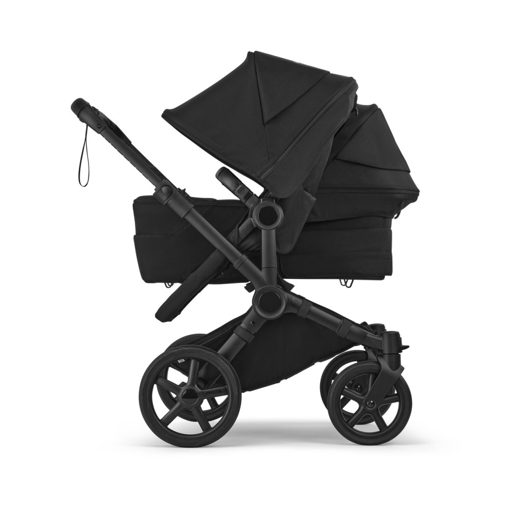 Bugaboo Donkey 6 Duo - premium wózek dla dwojga, rodzeństwo rok po roku lub bliźnięta obok siebie, tylko 74 cm szerokości, powiększony kosz do 15 kg • Heritage Black Bugaboo Donkey 6 Duo - premium wózek dla dwojga, rodzeństwo rok po roku lub bliźnięta obok siebie, tylko 74 cm szerokości, powiększony kosz do 15 kg • Heritage Black