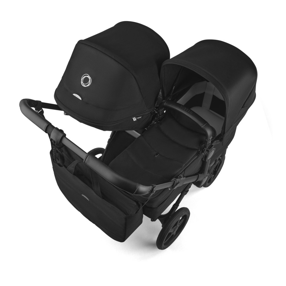 Bugaboo Donkey 6 Duo - premium wózek dla dwojga, rodzeństwo rok po roku lub bliźnięta obok siebie, tylko 74 cm szerokości, powiększony kosz do 15 kg • Heritage Black Bugaboo Donkey 6 Duo - premium wózek dla dwojga, rodzeństwo rok po roku lub bliźnięta obok siebie, tylko 74 cm szerokości, powiększony kosz do 15 kg • Heritage Black