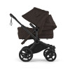 Bugaboo Donkey 6 Duo - premium wózek dla dwojga, rodzeństwo rok po roku lub bliźnięta obok siebie, tylko 74 cm szerokości, powiększony kosz do 15 kg • Cocoa Brown