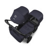 Bugaboo Donkey 6 Duo - premium wózek dla dwojga, rodzeństwo rok po roku lub bliźnięta obok siebie, tylko 74 cm szerokości, powiększony kosz do 15 kg • Deep Indigo