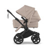 Bugaboo Donkey 6 Duo - premium wózek dla dwojga, rodzeństwo rok po roku lub bliźnięta obok siebie, tylko 74 cm szerokości, powiększony kosz do 15 kg • Desert Taupe Melange