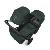 Bugaboo Donkey 6 Duo - premium wózek dla dwojga, rodzeństwo rok po roku lub bliźnięta obok siebie, tylko 74 cm szerokości, powiększony kosz do 15 kg • Fern Green