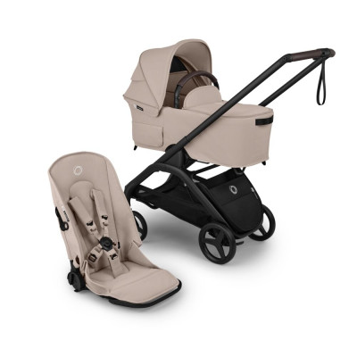 Bugaboo Dragonfly Plus - kompaktowy wózek 2w1 do miasta, składanie jedną ręką bez zdejmowania siedziska, waga 9.9 kg • Desert Taupe